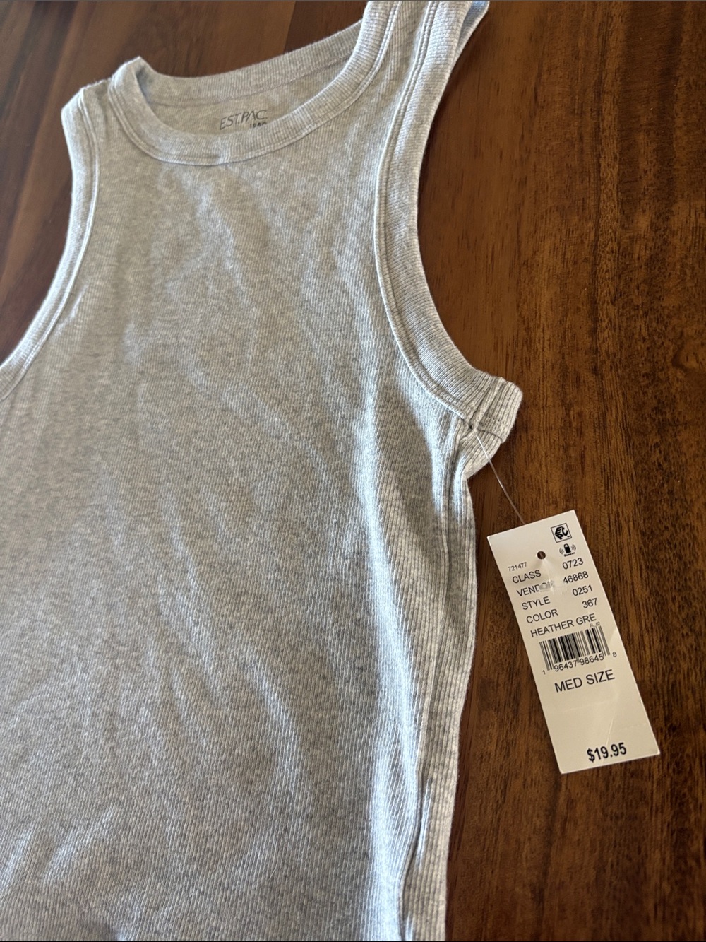PacSun Gray Ribbed Tank Top - Picture 2 of 5